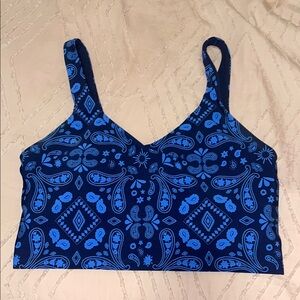 Aerie Blue Paisley Crop Top